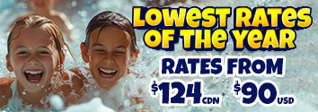 Lowest Rates of the Year! Hotel Waterpark Packages from $124